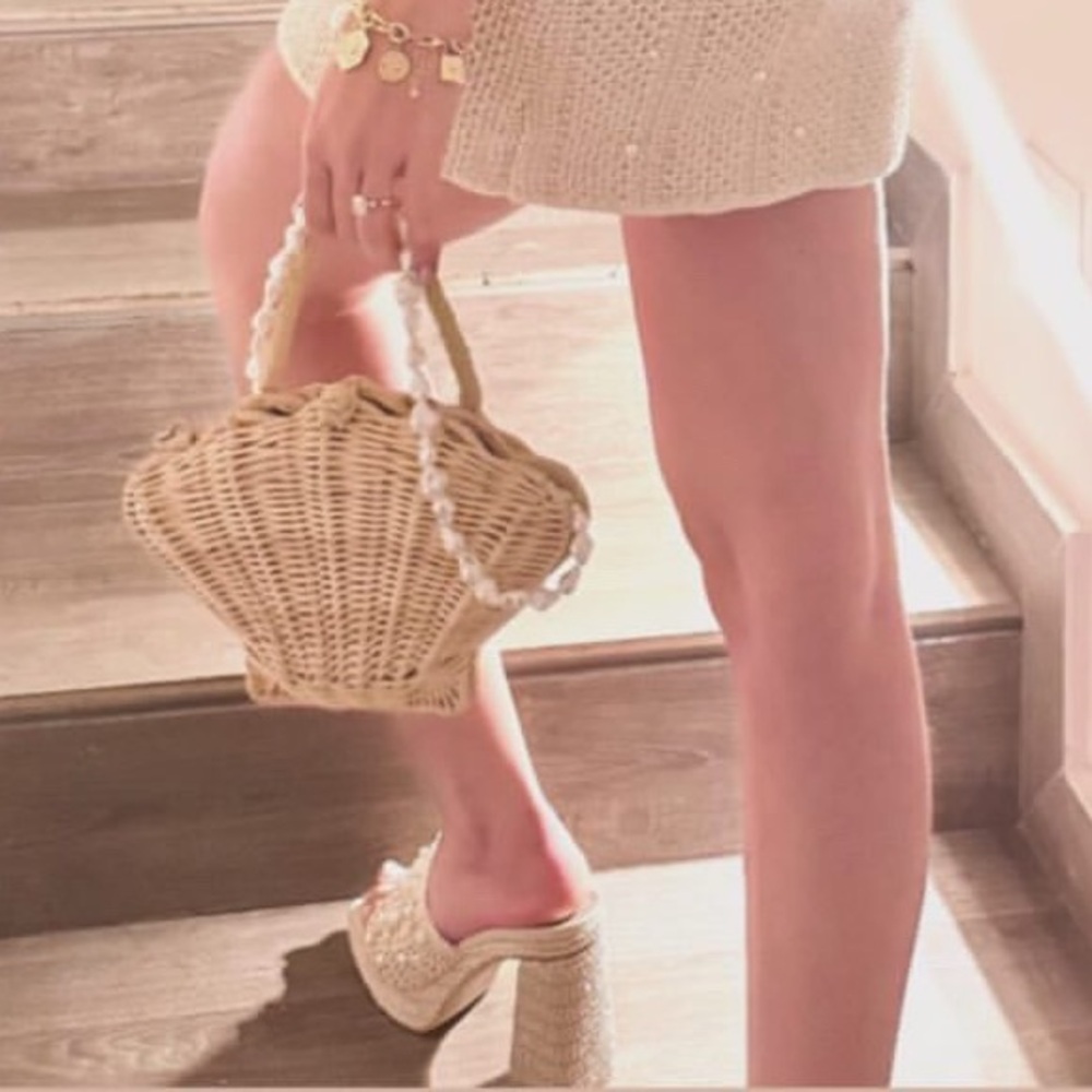 Shell clutch bag